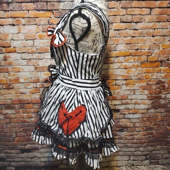 Sweet Love Red and Black Striped Mini Dress - Picture 3 of 6